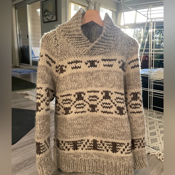 Vintage Cowichen Wool Sweater - Picture 1 of 6